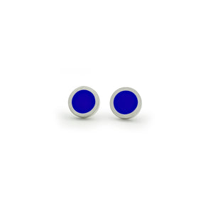 Full or Empty medium earrings, strong blue