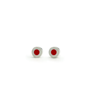 Full or Empty small earrings, red