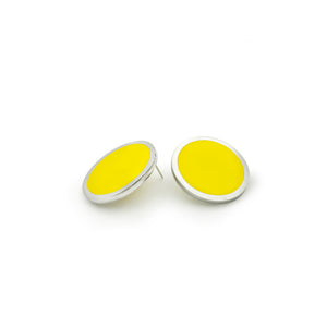 Full or Empty big earrings, yellow