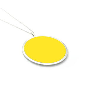 Full or Empty necklace, yellow