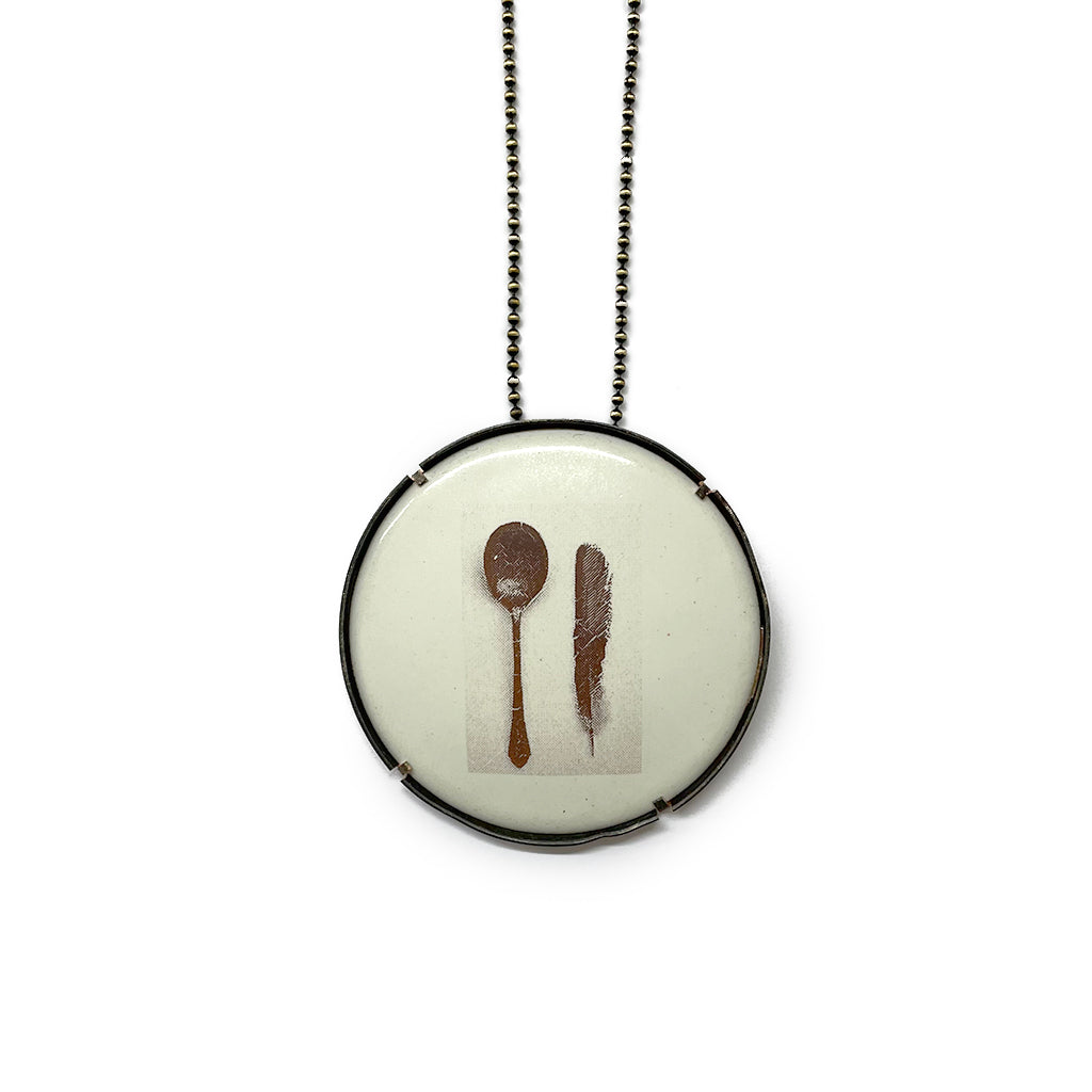 Spoons and Nature necklace