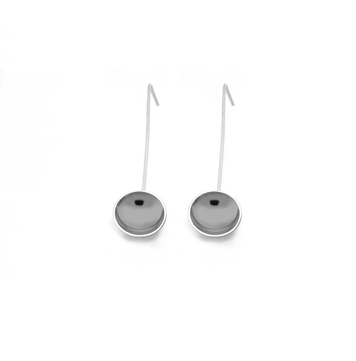 Mirror long earrings