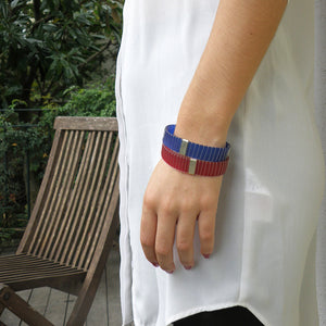 Silicone bracelet, medium, dark blue