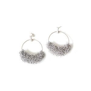 Liquens earrings - white