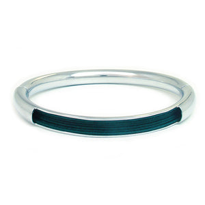 Push & Pull bracelet Chromed with elastic, dark green