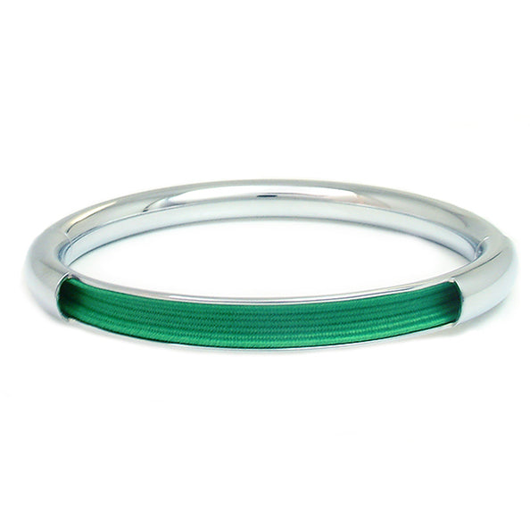 Push & Pull bracelet Chromed with elastic, green