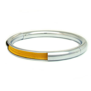 Push & Pull bracelet Chromed with elastic, gold yellow