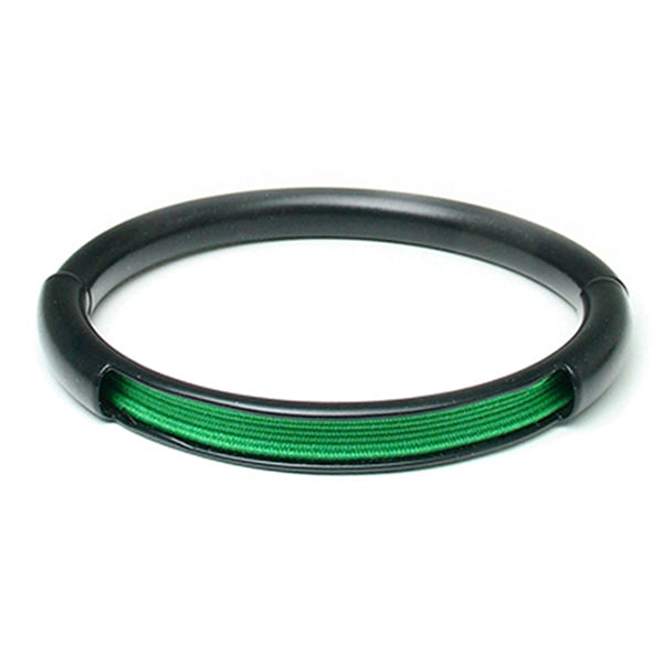 Push & Pull bracelet Thermocoated with elastic, green