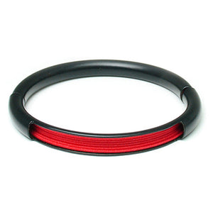 Push & Pull bracelet Thermocoated with elastic, red