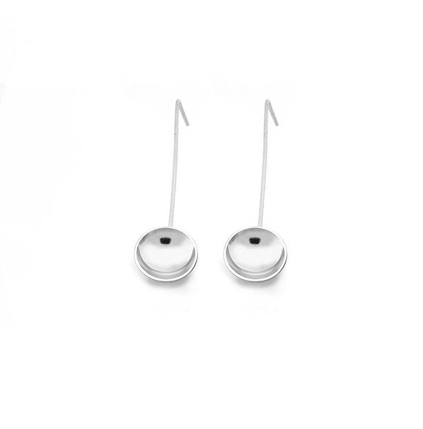 Mirror long earrings